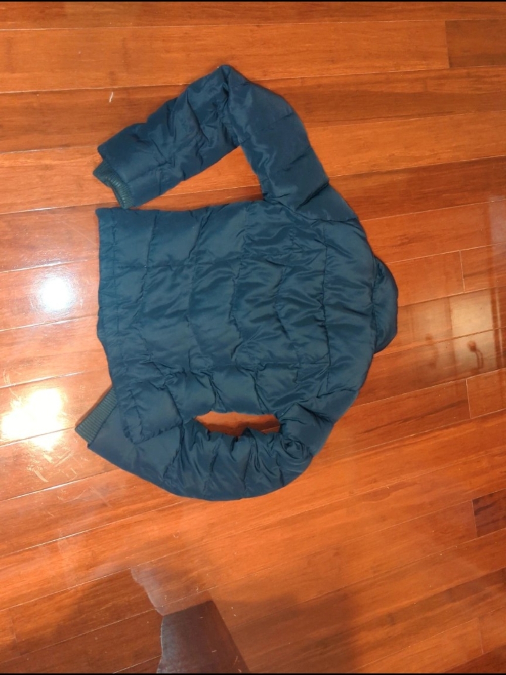 Hollister Women's Navy Quilted Puffer Jacket - Picture 2 of 4